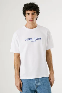 Hombre Pepe Jeans Camisetas>Camiseta de manga corta con logo y fantasia trasera.