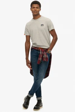 Hombre Superdry Camisetas>Camiseta de manga corta con cuello redondo de canalé