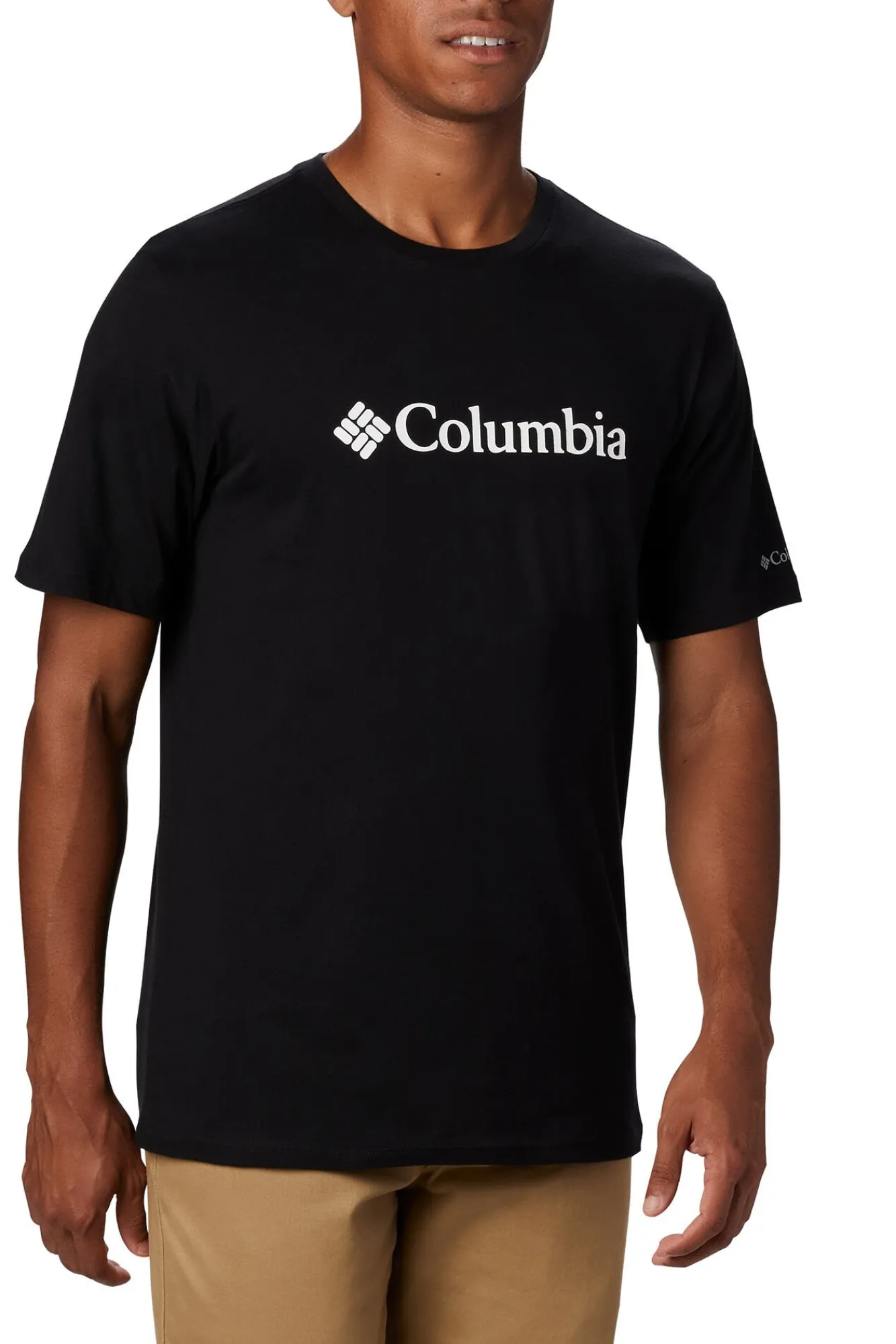 Hombre Columbia Camisetas|Deporte>Camiseta de manga corta de algodón orgánico Basic Logo™ de para hombre