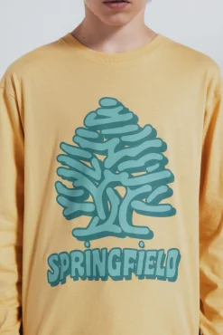 Niños Springfield Kids Camisetas>Camiseta de manga larga amarilla árbol niño
