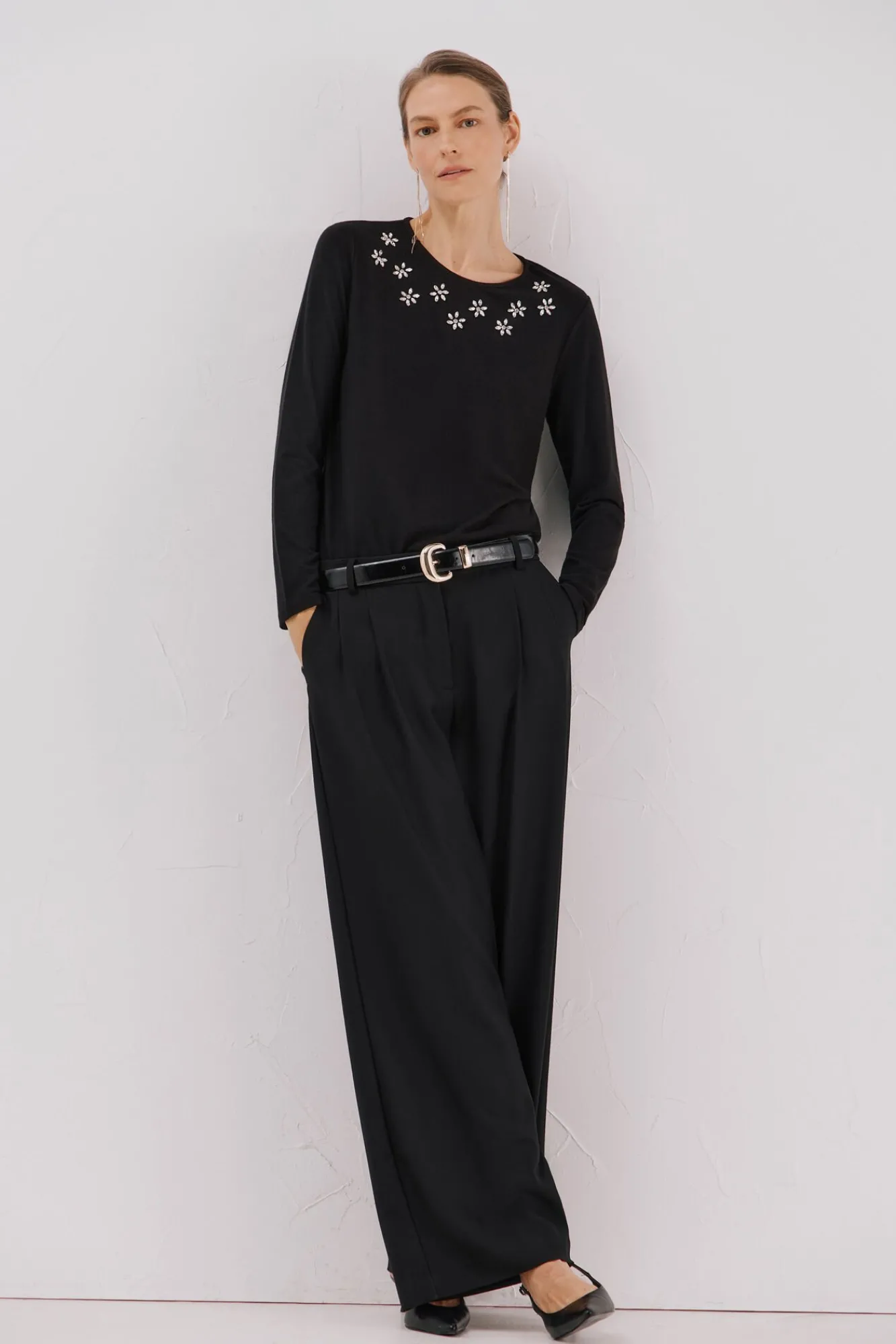 Mujer Cortefiel Camisetas>Camiseta detalle strass