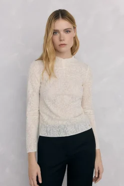 Mujer Pedro del Hierro Camisetas>Camiseta devoré frunce