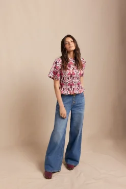 Mujer Slowlove Camisetas>Camiseta estampada nido abeja