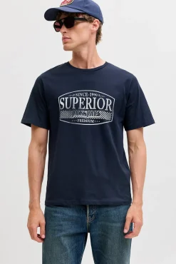 Hombre Jack & Jones Camisetas>Camiseta estampado frontal