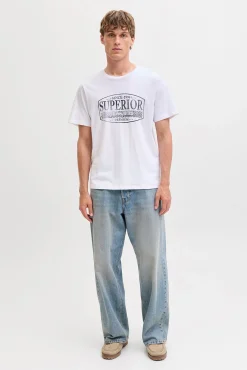 Hombre Jack & Jones Camisetas>Camiseta estampado frontal