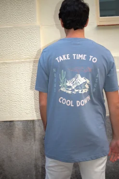 Hombre Cloking Camisetas>Camiseta Lavada Burdeos Fooders