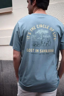 Hombre Cloking Camisetas>Camiseta Lavada Burdeos Fooders