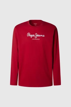 Hombre Pepe Jeans Camisetas>Camiseta Logo De Manga Larga