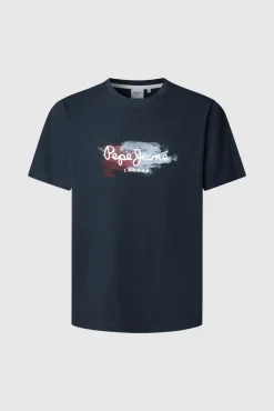 Hombre Pepe Jeans Camisetas>Camiseta Logo Estampado Fit Regular