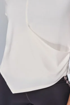 Mujer Dash and Stars Deporte|Camisetas>Camiseta manga corta blanco drapeado