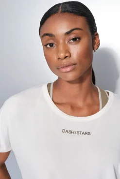 Mujer Dash and Stars Deporte|Camisetas>Camiseta manga corta boxy blanco