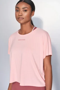 Mujer Dash and Stars Deporte|Camisetas>Camiseta manga corta boxy naranja