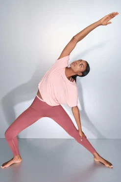 Mujer Dash and Stars Deporte|Camisetas>Camiseta manga corta boxy naranja