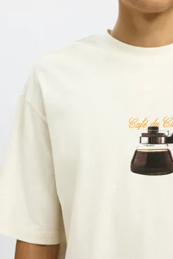 Hombre Selected Camisetas>Camiseta manga corta con print 100% algodón orgánico