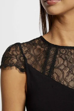 Mujer Morgan Camisetas>Camiseta manga corta con encaje