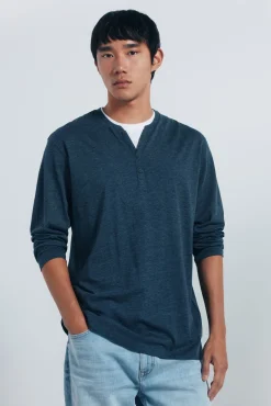 Hombre Springfield Camisetas>Camiseta manga larga cuello panadero