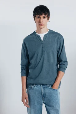 Hombre Springfield Camisetas>Camiseta manga larga cuello panadero