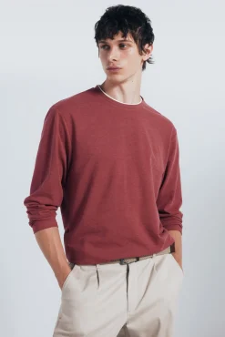 Hombre Springfield Camisetas>Camiseta manga larga doble melange