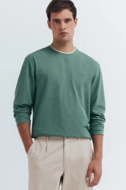 Hombre Springfield Camisetas>Camiseta manga larga doble melange