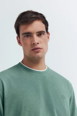 Hombre Springfield Camisetas>Camiseta manga larga doble melange