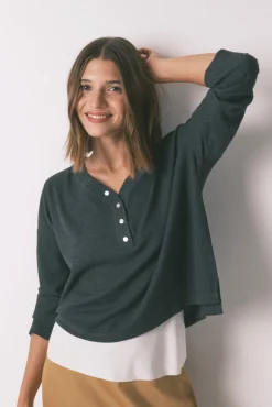 Mujer Women'secret Camisetas>Camiseta manga larga waffle