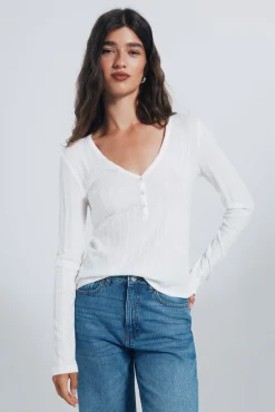 Mujer Springfield Camisetas>Camiseta panadera punto cortado