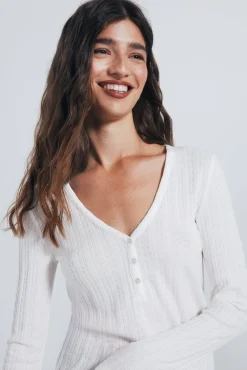 Mujer Springfield Camisetas>Camiseta panadera punto cortado