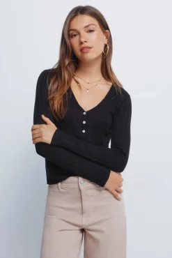 Mujer Springfield Camisetas>Camiseta panadera punto cortado