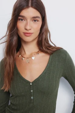 Mujer Springfield Camisetas>Camiseta panadera punto cortado