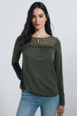 Mujer Springfield Camisetas>Camiseta plumetti volante