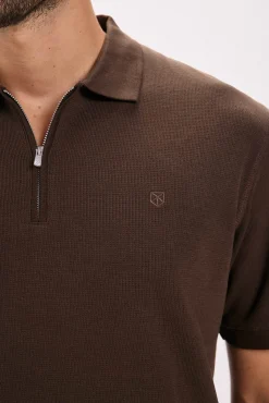 Hombre Jack & Jones Camisetas>Camiseta polo cremallera