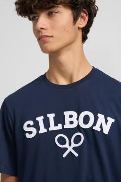 Hombre Silbon Camisetas>Camiseta raqueta media