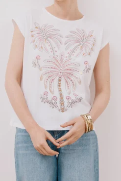 Mujer Cortefiel Camisetas>Camiseta sin mangas estampada