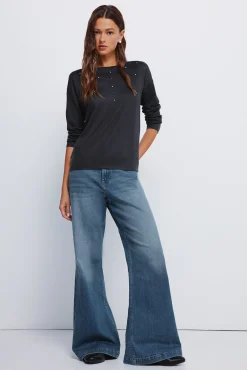 Mujer Springfield Camisetas>Camiseta tachas posicionadas