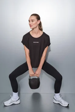 Mujer Dash and Stars Deporte|Camisetas>Camiseta tejido extra suave negra