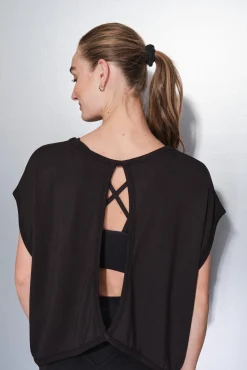 Mujer Dash and Stars Deporte|Camisetas>Camiseta tejido extra suave negra