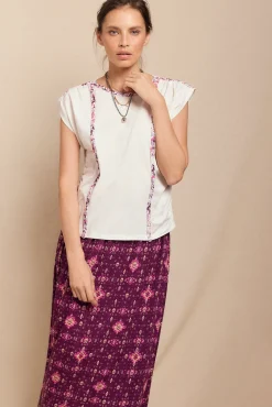 Mujer Slowlove Camisetas>Camiseta trenza fruncida