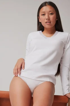 Mujer Gisela Camisetas>Camiseta térmica escote pico