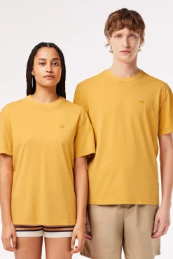 Hombre Lacoste Camisetas>Camiseta unisex de algodón natural teñido