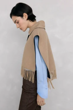 Mujer Pedro del Hierro Chaquetas>Capa midi flecos