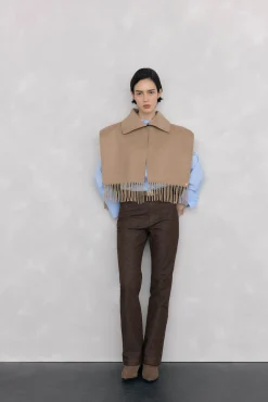 Mujer Pedro del Hierro Chaquetas>Capa midi flecos