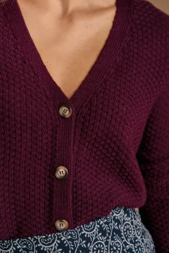 Mujer Polín Et Moi Jerséis>Cardigan berenjena Gimone