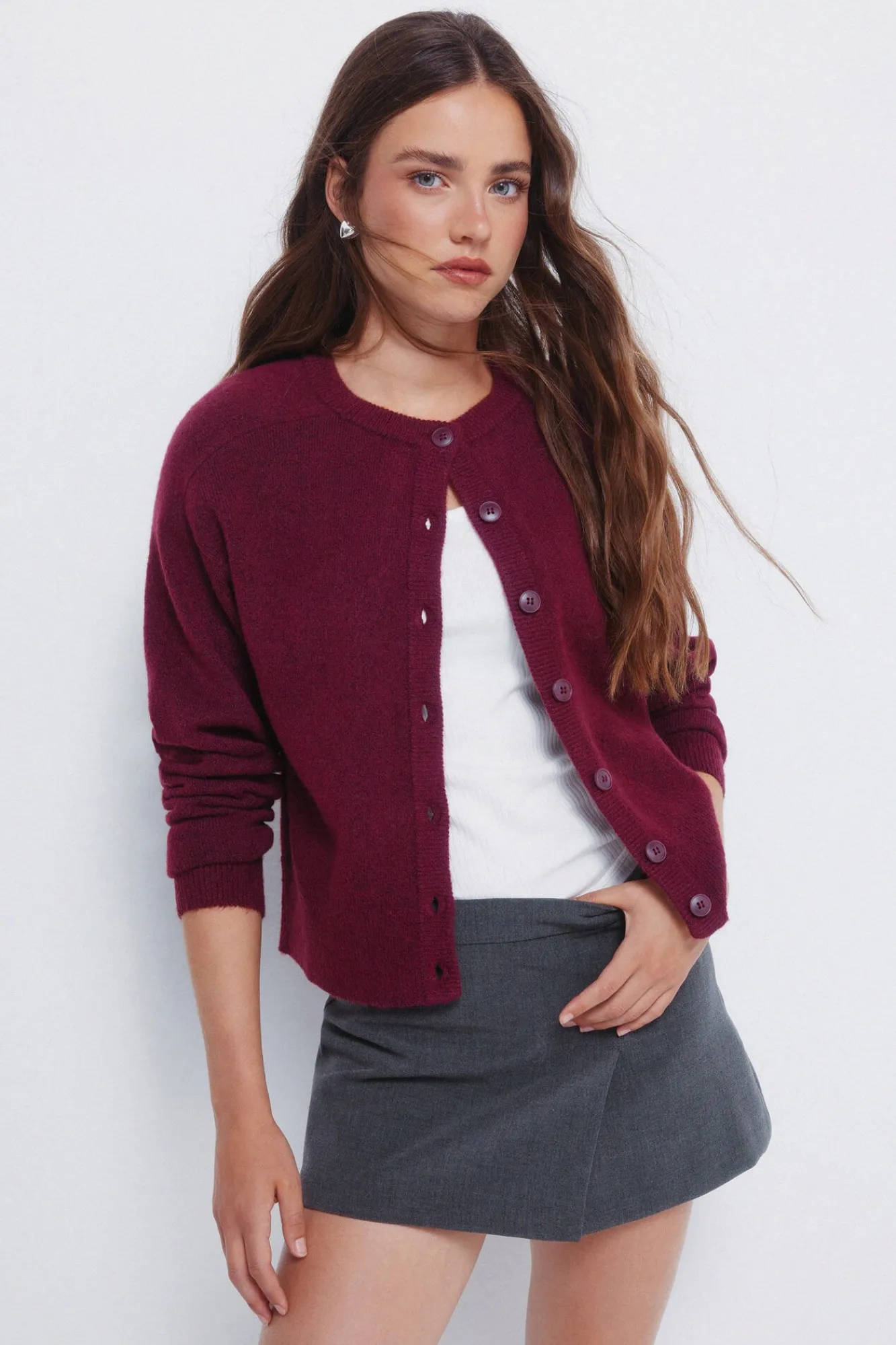 Mujer Springfield Jerséis>Cardigan botones cuello redondo