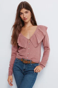 Mujer Springfield Jerséis>Cardigan escote volante