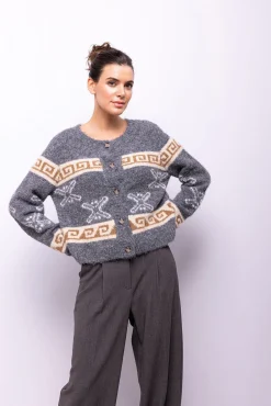 Mujer Object Jerséis>Cardigan lana estampado