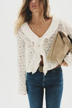 Mujer Springfield Jerséis>Cardigan volantes