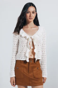 Mujer Springfield Jerséis>Cardigan volantes