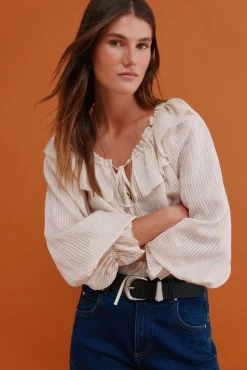 Mujer Hoss Intropia Blusas>Cassandra. Blusa romántica