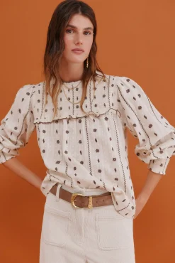 Mujer Hoss Intropia Blusas>Catalina. Blusa con canesú