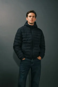 Hombre Cortefiel Chaquetas|Plumíferos Ligeros>Cazadora acolchada ultralight con capucha